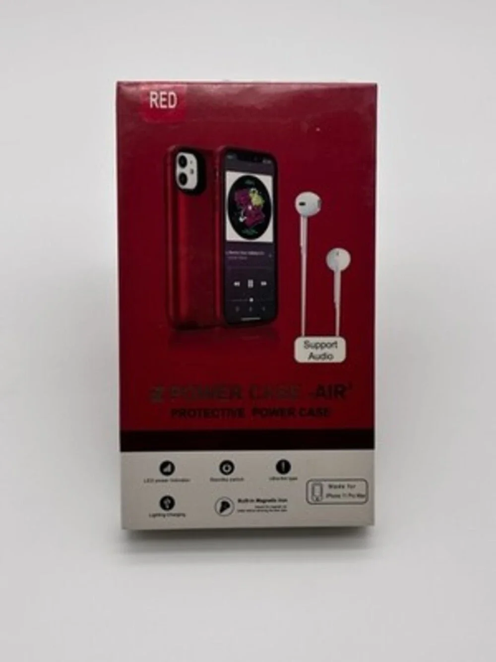Zedd Power Case AIR³ Protective Battery Case for iPhone 11 Pro Max -Red(7200mAh)